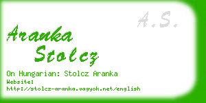 aranka stolcz business card
